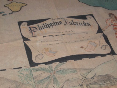 Map of the Philippines drawn by Harlan Dyer from memory